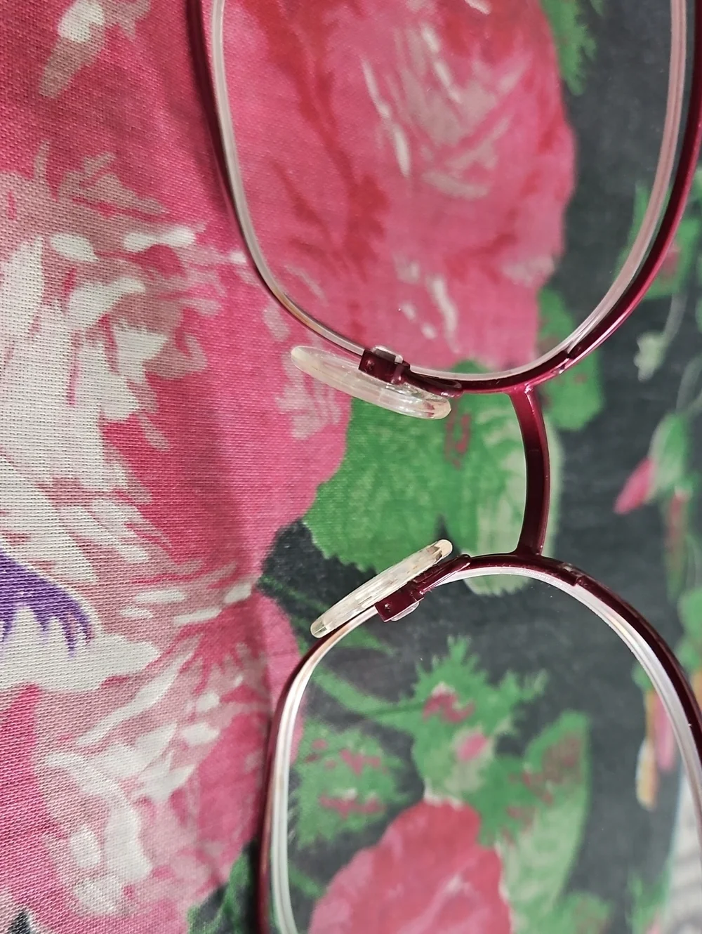 Vintage Wire Frame Burgundy Glasses